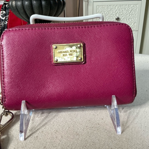 Michael Kors Pink and Gold Key Card Holder